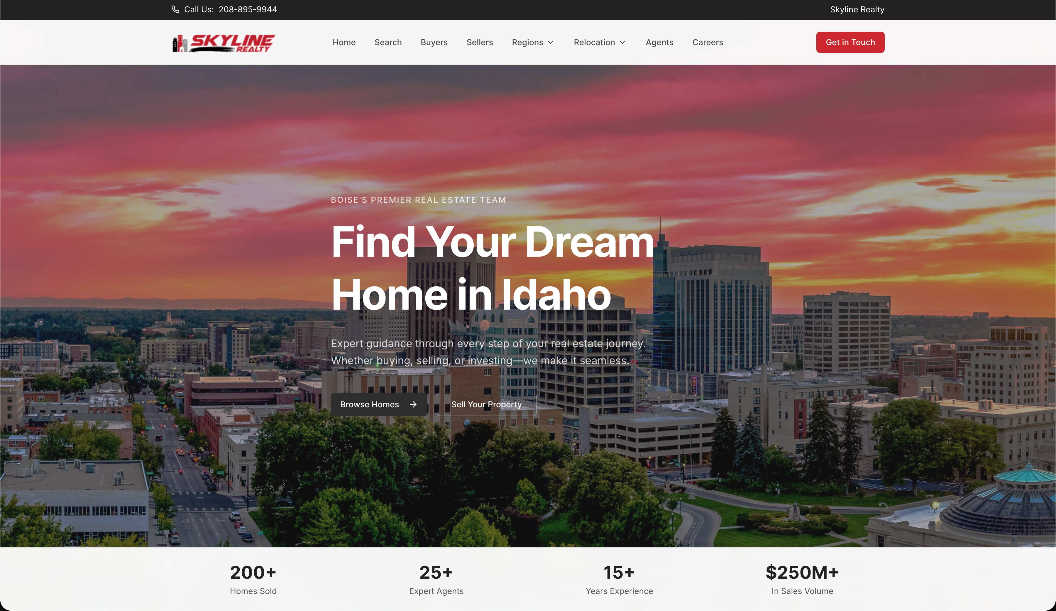Skyline Realty website preview